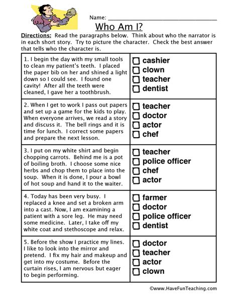 free inference worksheets